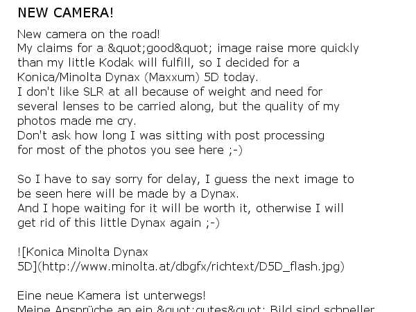NEW CAMERA!