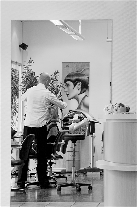 Hairdresser in Action