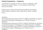 Market Impressions - Fragrance